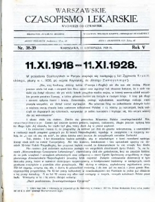 Warszawskie Czasopismo Lekarskie 1928 R.5 nr 38-39