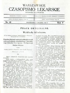 Warszawskie Czasopismo Lekarskie 1928 R.5 nr 42
