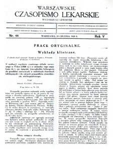 Warszawskie Czasopismo Lekarskie 1928 R.5 nr 44