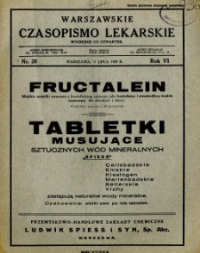 Warszawskie Czasopismo Lekarskie 1929 R.6 nr 28