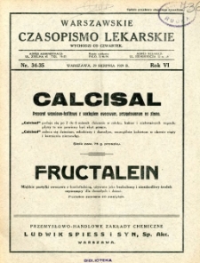Warszawskie Czasopismo Lekarskie 1929 R.6 nr 34-35