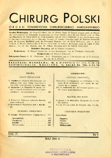 Chirurg Polski 1939 R.4 nr 5