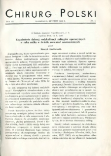 Chirurg Polski 1938 R.3 nr 1