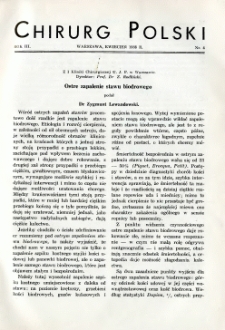 Chirurg Polski 1938 R.3 nr 4