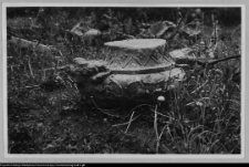 Białystok, Ogrody Branickich, zniszczony wazon parkowy