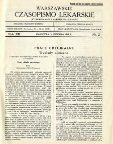 Warszawskie Czasopismo Lekarskie 1935 R.12 nr 2