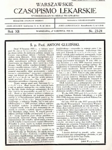 Warszawskie Czasopismo Lekarskie 1935 R.12 nr 23-24