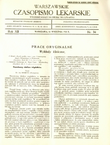 Warszawskie Czasopismo Lekarskie 1935 R.12 nr 34