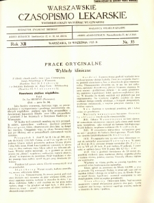 Warszawskie Czasopismo Lekarskie 1935 R.12 nr 35