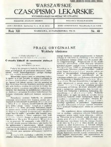 Warszawskie Czasopismo Lekarskie 1935 R.12 nr 40