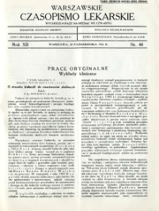 Warszawskie Czasopismo Lekarskie 1935 R.12 nr 40
