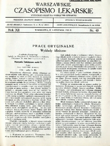 Warszawskie Czasopismo Lekarskie 1935 R.12 nr 43