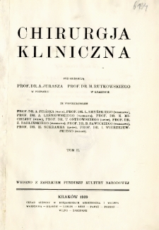 Chirurgja Kliniczna 1929 T.2