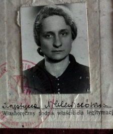 Fotografia Krystyny Niklewicz&oacute;wny z legitymacji Związku Nauczycielstwa Polskiego