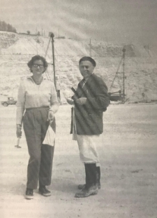 Krystyna Pożaryska i Fritz Brotzen pod Malm&ouml; (Szwecja)