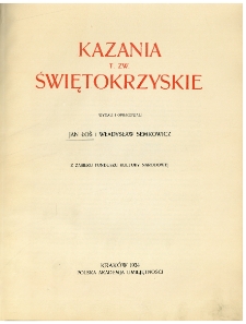Kazania t. zw. Świętokrzyskie