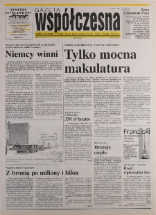 Gazeta Wsp&oacute;łczesna 1996, nr 63