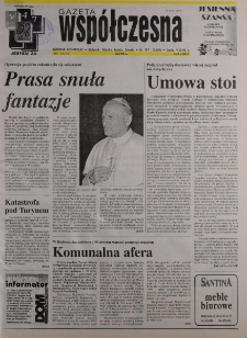 Gazeta Wsp&oacute;łczesna 1996, nr 197