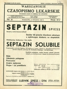 Warszawskie Czasopismo Lekarskie 1938 R.15 nr 2