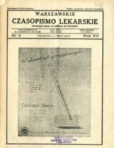 Warszawskie Czasopismo Lekarskie 1938 R.15 nr 5