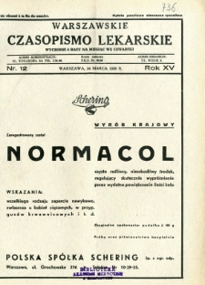 Warszawskie Czasopismo Lekarskie 1938 R.15 nr 12