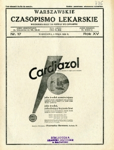 Warszawskie Czasopismo Lekarskie 1938 R.15 nr 17