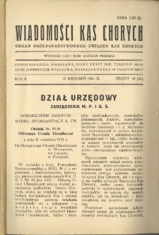 Wiadomości Kas Chorych 1931 R.2 z.18