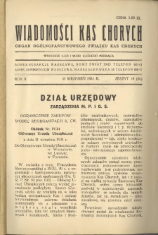 Wiadomości Kas Chorych 1931 R.2 z.18