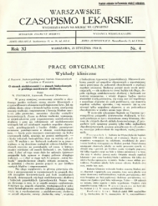 Warszawskie Czasopismo Lekarskie 1934 R.11 nr 4