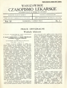 Warszawskie Czasopismo Lekarskie 1934 R.11 nr 5
