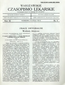 Warszawskie Czasopismo Lekarskie 1934 R.11 nr 6