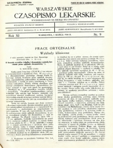 Warszawskie Czasopismo Lekarskie 1934 R.11 nr 9