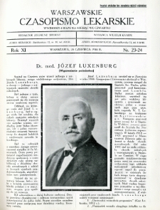 Warszawskie Czasopismo Lekarskie 1934 R.11 nr 23-24