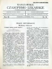 Warszawskie Czasopismo Lekarskie 1934 R.11 nr 36
