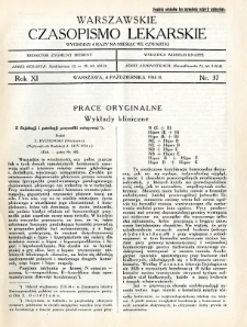 Warszawskie Czasopismo Lekarskie 1934 R.11 nr 37