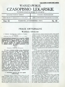 Warszawskie Czasopismo Lekarskie 1934 R.11 nr 40