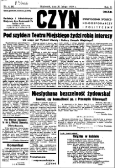 Czyn : tygodnik społeczno-gospodarczy i polityczny. 1939, nr 4