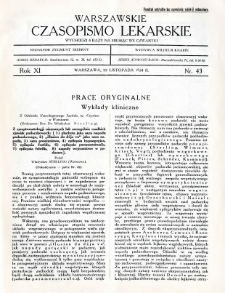 Warszawskie Czasopismo Lekarskie 1934 R.11 nr 43
