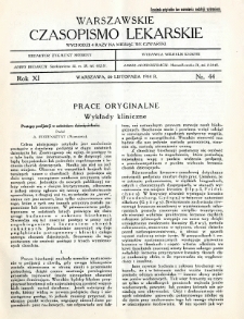 Warszawskie Czasopismo Lekarskie 1934 R.11 nr 44