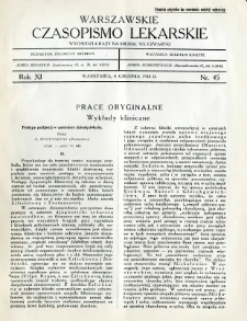 Warszawskie Czasopismo Lekarskie 1934 R.11 nr 45