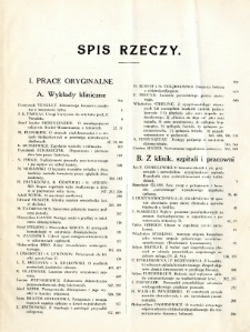 Warszawskie Czasopismo Lekarskie 1934 - spis treści