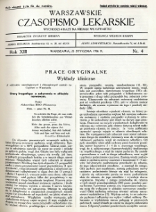 Warszawskie Czasopismo Lekarskie 1936 R.13 nr 4