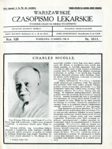 Warszawskie Czasopismo Lekarskie 1936 R.13 nr 10-11