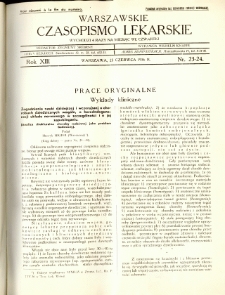 Warszawskie Czasopismo Lekarskie 1936 R.13 nr 23-24