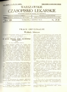 Warszawskie Czasopismo Lekarskie 1936 R.13 nr 29-30