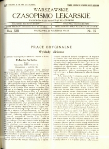 Warszawskie Czasopismo Lekarskie 1936 R.13 nr 35