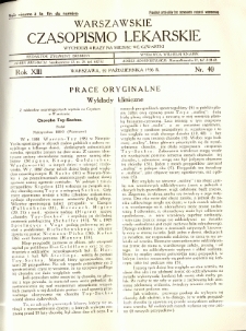 Warszawskie Czasopismo Lekarskie 1936 R.13 nr 40