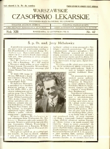 Warszawskie Czasopismo Lekarskie 1936 R.13 nr 42