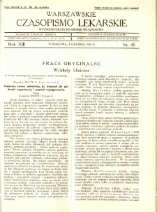 Warszawskie Czasopismo Lekarskie 1936 R.13 nr 45