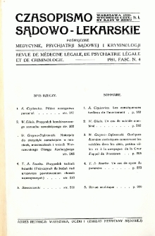 Czasopismo Sądowo-Lekarskie 1931 R.4 nr 4